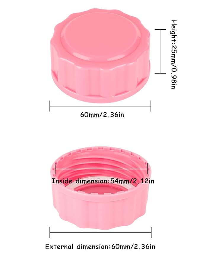 Travel and Storage Bottle Caps Compatible with Avent Baby Bottles, Bottle Lids Replacement, 8 Count, Pink