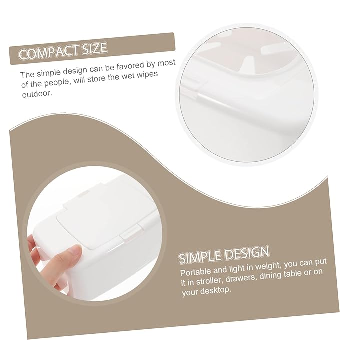 Household Wipes Holder Dispenser Box with Lid for Living Room Baby Wipes Dispenser Wipes Container to Keep Wipes Fresh and Easy to Access