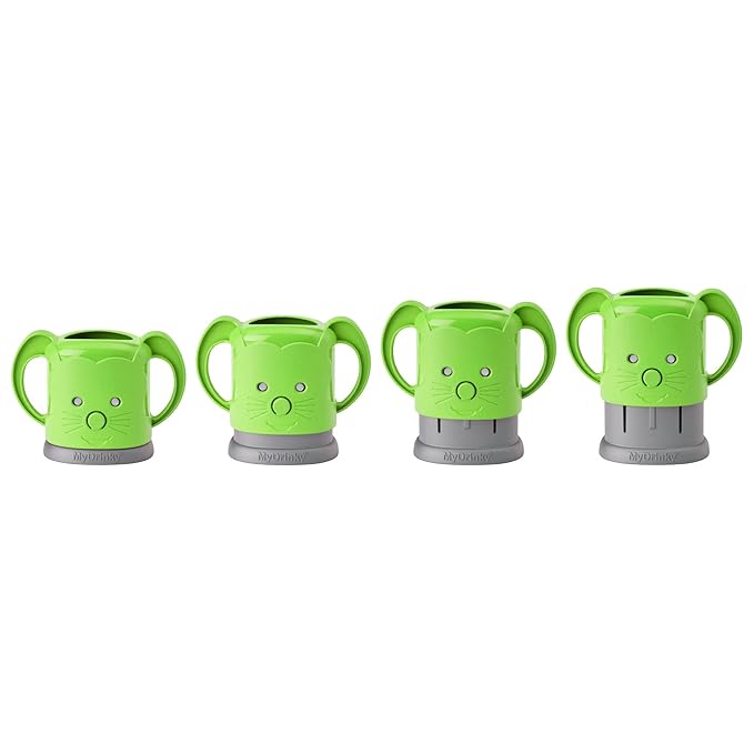 InchBug MyDrinky Pouch Holder No Squeeze, Reusable Drink Holder for Kids, Toddler and Babies | BPA-Free & Squeeze-Proof Cup Holder for Juice Boxes, Food Pouches | Dishwasher Safe, Lime