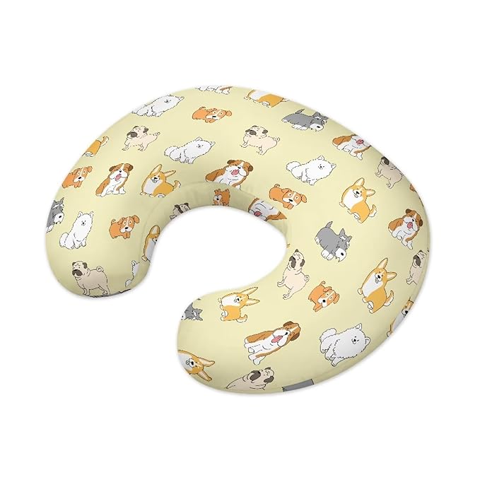 Nursing Pillow Cover, Cute Dog Quick-Dry Fabric Fits The Original Support Pillow for Breastfeeding and Bottle Feeding Stretchy Nursing Pillow Cover