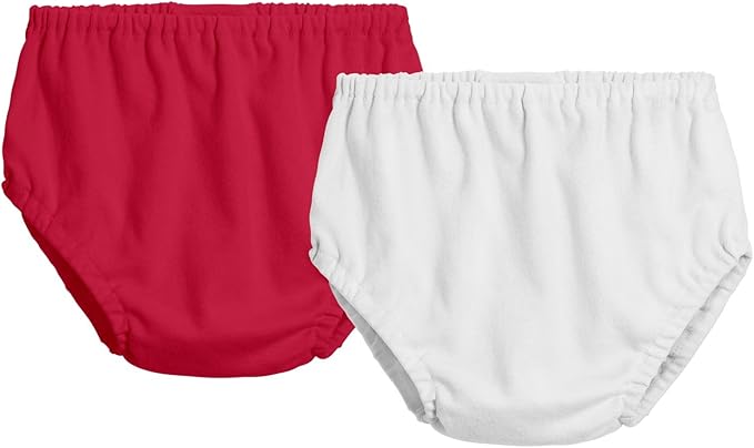 City Threads Cotton Diaper Covers for Girls and Boys 2-Pack, Made in USA Baby Bloomers, Wear Over Disposable and Cloth