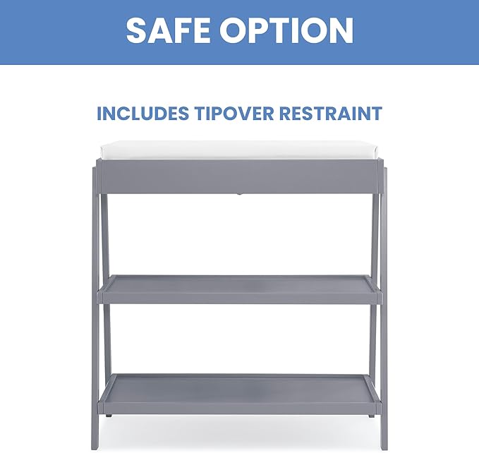 Delta Children Scout Changing Table - Greenguard Gold Certified, Grey