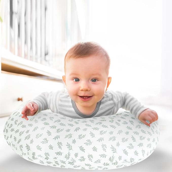 Biloban Nursing Pillow Cover 2 Pack Fit for Boppy Pillow, Breathable & Skin-Friendly Nursing Slipcovers for Breastfeeding Mom, Comfortable & Machine Washable Nursing Covers