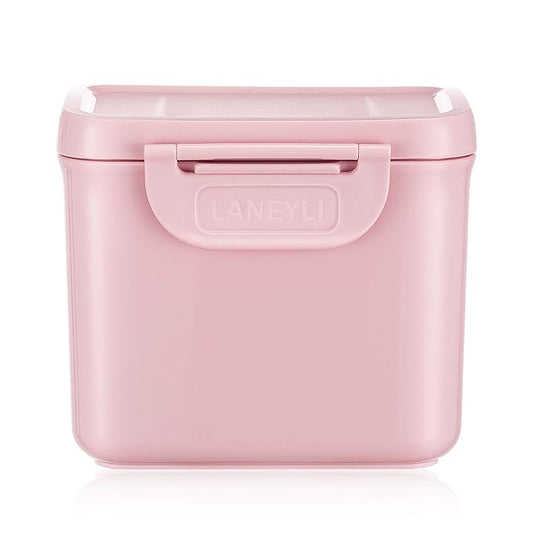 Formula Dispenser with Scoop Milk Powder Formula Containers for Travel Baby Food Storage and Snack Cup for Outdoor Activities On-The-Go Pink(Outer Box Capacity: 0.92 LB(420 g))