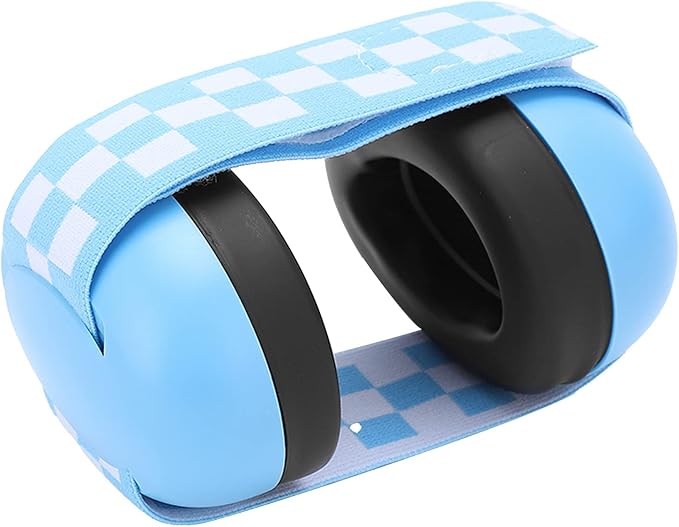 Sonew Baby Ear, Comfortable Infant Ear Muffs Prevent Hearing Damage & Improve Sleep, Adjustable Elastic Headband Baby Ear Muffs - Blue