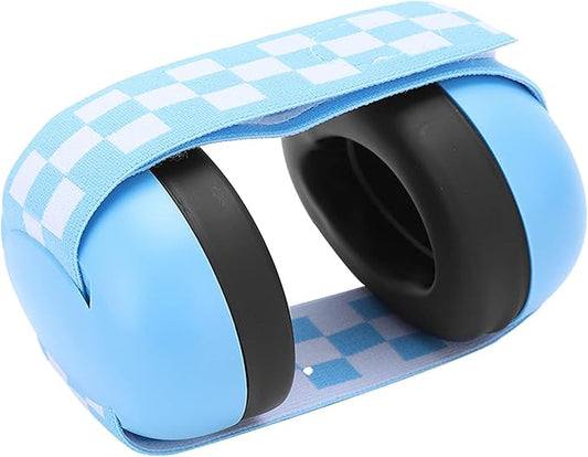 Sonew Baby Ear, Comfortable Infant Ear Muffs Prevent Hearing Damage & Improve Sleep, Adjustable Elastic Headband Baby Ear Muffs - Blue