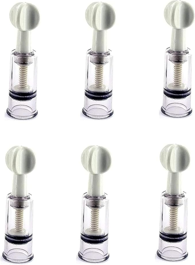 Breastfeeding Nipple Corrector for Flat or Inverted Nipples, Gentle Silicone Nursing Aid for Lactating Moms, Reusable Suction Cups for Nipple Care (6 Cup)