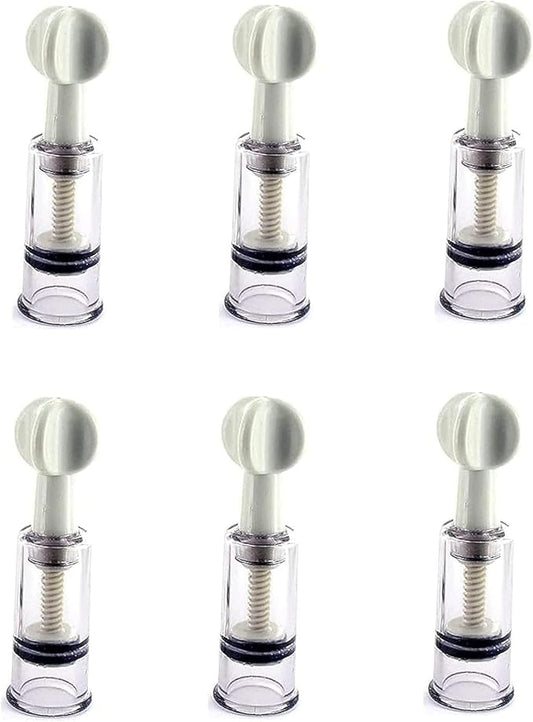 Breastfeeding Nipple Corrector for Flat or Inverted Nipples, Gentle Silicone Nursing Aid for Lactating Moms, Reusable Suction Cups for Nipple Care (6 Cup)