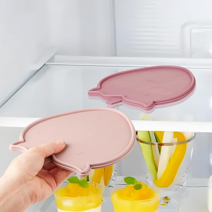 PandaEar 2 Pack Baby Breastmilk Popsicle Molds, Silicone Nibble Freezer Tray with Lid, Baby Fruit Food Feeder Teether Tray, 13 x 0.17 oz Baby Food Storage Container for Homemade Baby Food