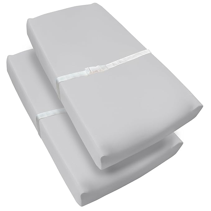BreathableBaby Waterproof Cover, for 32" x 16"/81 x 41 cm Changing Pad, Gray (2-Pack)