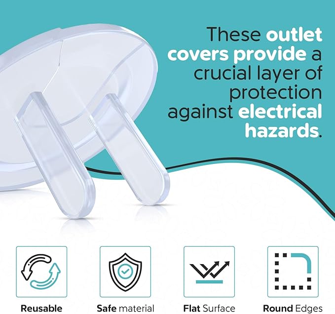 KP KOOL PRODUCTS Plug Covers for Electrical Socket Outlets Covers for Baby Proofing - Safety Plug Covers for Child's Protection - Pack of 40