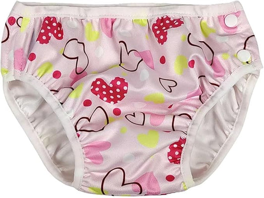Baby Kids Swim Nappies Cover Diaper Swimming Trunks Middle-Waisted Swimming Training Pants (12-18 Months, Light Pink)