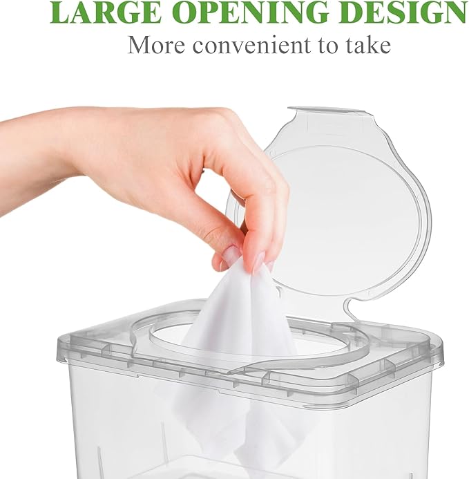 Ciieeo Portable Baby Wipes Dispenser Box 3 Pack Wet Tissue Holder with Lid - Compact Storage Container for Home Travel and Nursery