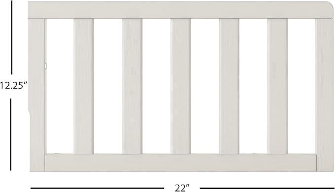 Child Craft Toddler Guard Rail Converts Calder, Woodland, and Farmhouse Cribs into Toddler Bed, Made of Pinewood, Baby Safe Non-Toxic Finish (Brushed Cotton)