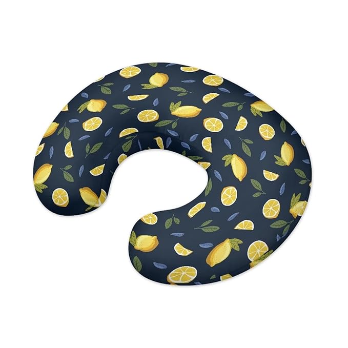 Nursing Pillow Cover with Hidden Zipper Lemon and Leaves Soft for Moms/Baby Nursing Pillow Cover Stretchy Removable Cover for Breastfeeding Pillows