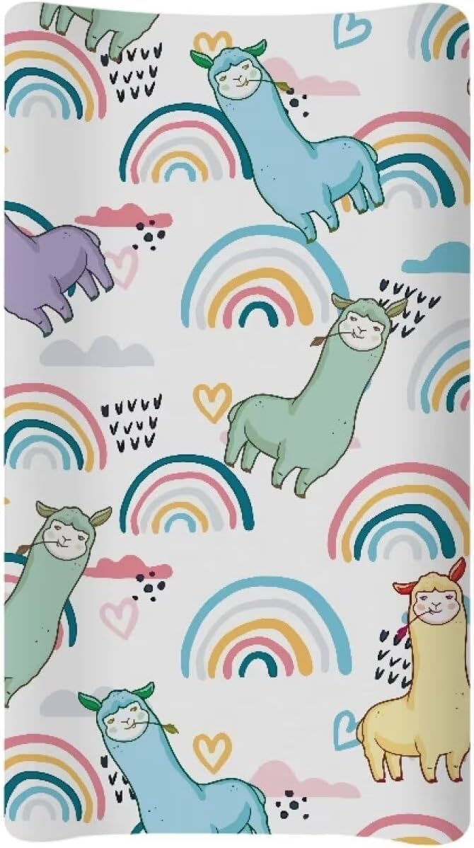 Alpaca Baby Changing Pad Cover Stain Resistant Waterproof Changing Table Cover Stretchy Breathable Diaper Changing Mat Cover Infant/Toddler
