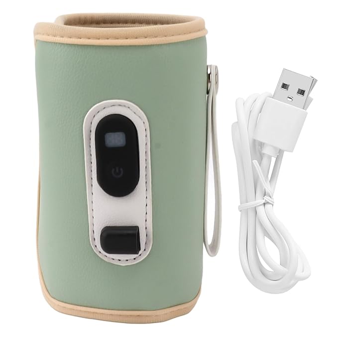 USB Bottle Warmer, Portable 5 Speed Adjustable Bottle Warmer for Breast Milk (Green)