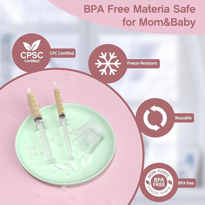 120 Sets 1ml Colostrum Collector Kit Include No Needle Colostrum Syringes with Caps 1mlx120, Stickerx120, 20ml Measuring Cupx4, Ziplock Storage Bagx12 for Breastmilk Collector