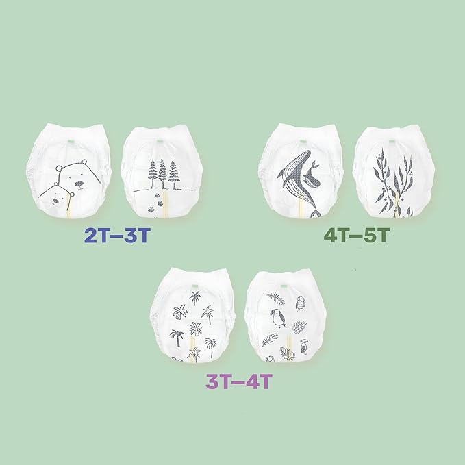 Parasol Clear+Dry Diaper Pants | Natural Training Diapers | Pure Ingredients, Water Based Ink, Non-Woven Fabric with Dermatest Excellent Seal | Rash Protection Diaper Set, Size 6 (35+ lbs.) 36 Ct