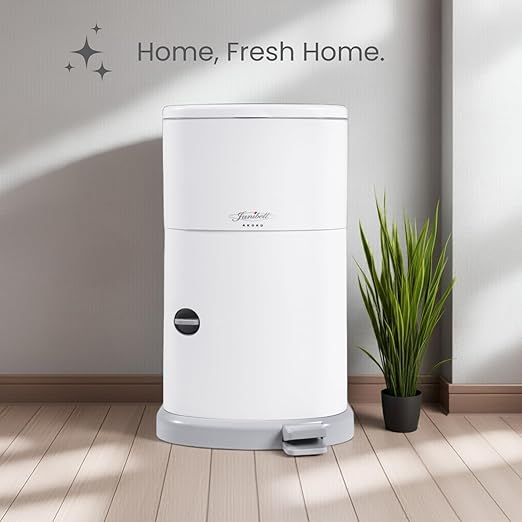 Janibell Akord Slim Can (M280DA) Bundle – 7 Gallon Adult Diaper Pail with Pre-Installed Liner + 1 Additional Continuous Refill