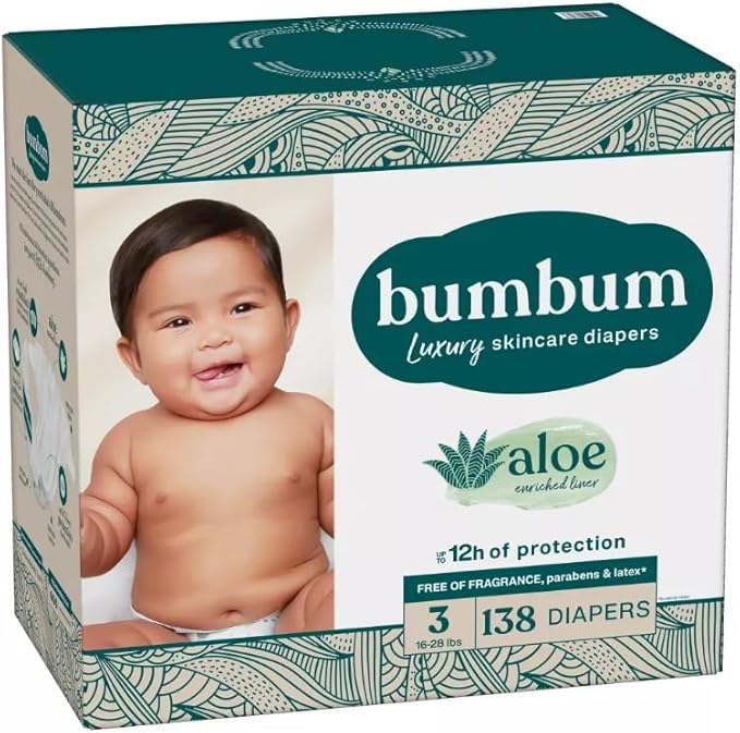 Bum~Bum Diapers Size 3, 138 Count, Fragrance-Free