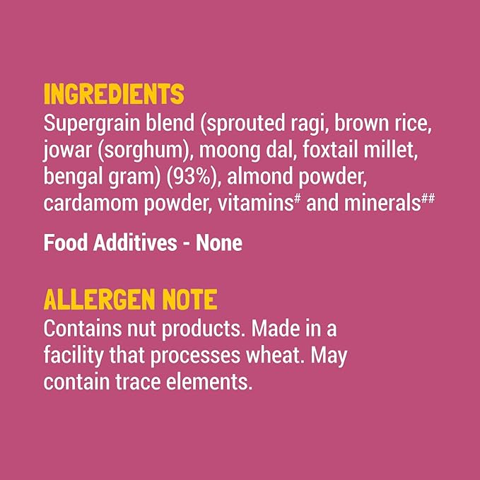 Slurrp Farm Sathu Maavu Baby Cereal | Wholesome Multigrain Mix with Almonds, Lentils & Millets | No Added Sugar or Milk | Easy to Cook & Digest | 7.05 Oz (200g)