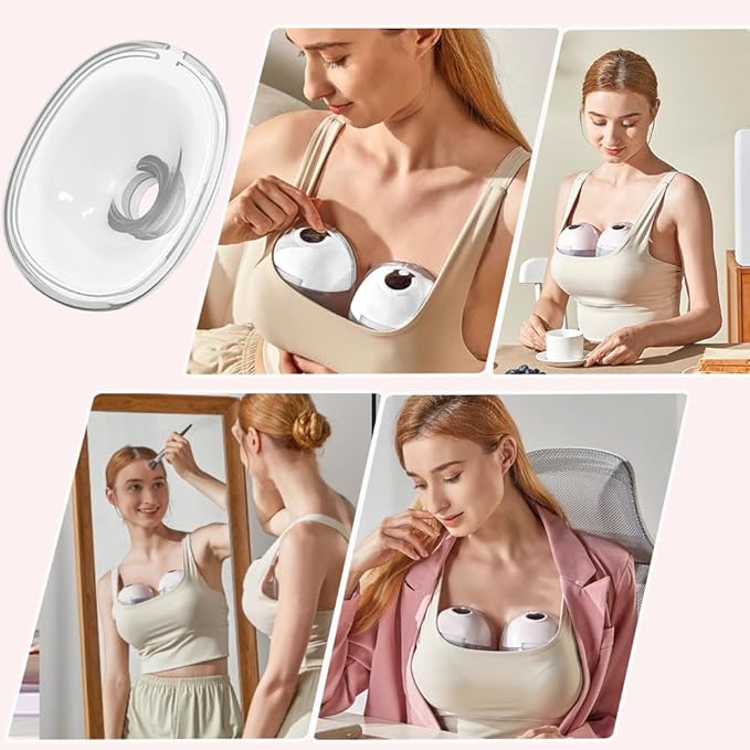 2PCS Silicone Flange 27mm Compatible with Lansinoh Discreet Duo, NCVI NICEGREEN Nuliie Zooawa S32 Breast Pump Parts S32 Pump Replacement, for Lansinoh Pump Part Flange Shield 27mm