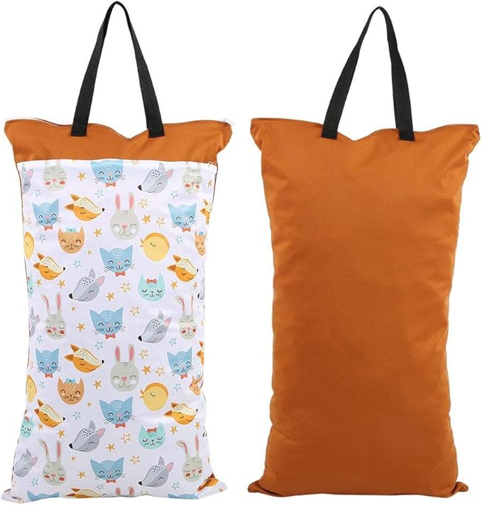 Large Hanging Wet Dry Cloth Diaper Pail Bag for Reusable Diapers or Laundry Reusable Hanging Wet Dry Cloth Diaper Bag(#1)