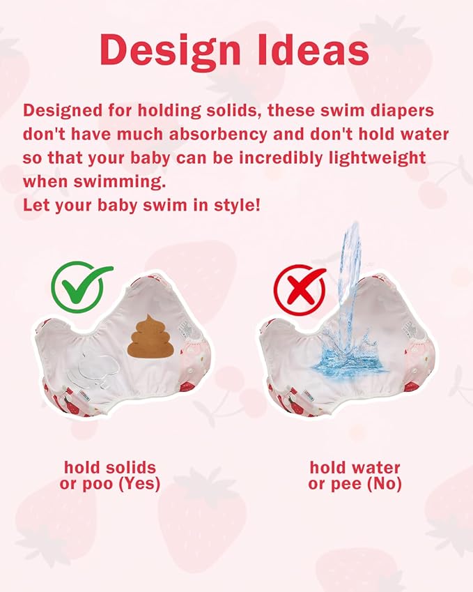 ALVABABY Baby Girl Swimsuit, 2-Piece Infant Toddler Bathing Short Sleeve Swimwear, Large Baby Reusable Swim Diaper with Matching Top