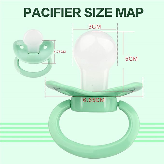 Adult Sized Pacifier and Bottle Set，Print May Vary,250ml (Green)