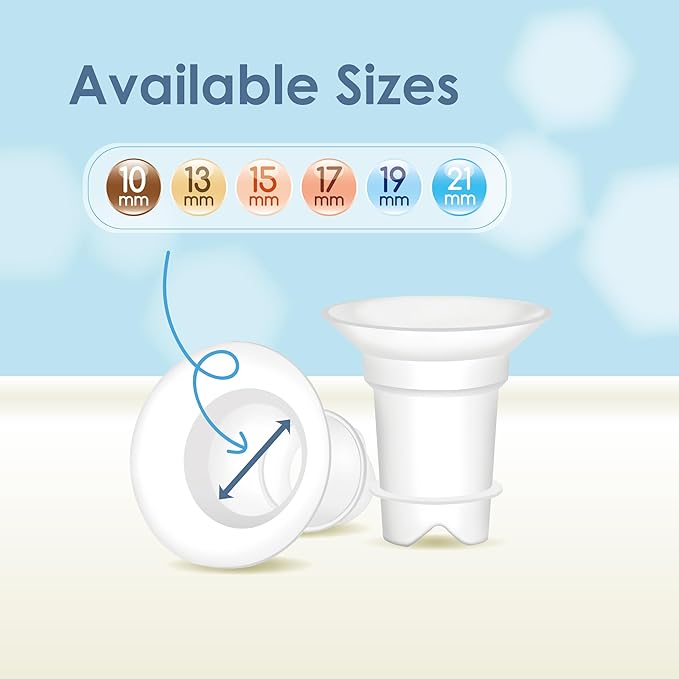 Maymom Flange Insert 10 mm Compatible with Medela and Spectra 24 mm Shields/Flanges. Use with Medela Freestyle and Momocozy S9/S11/S12 to Reduce Nipple Tunnel Down to 10 mm; Fit Momcozy 24 mm Cup.