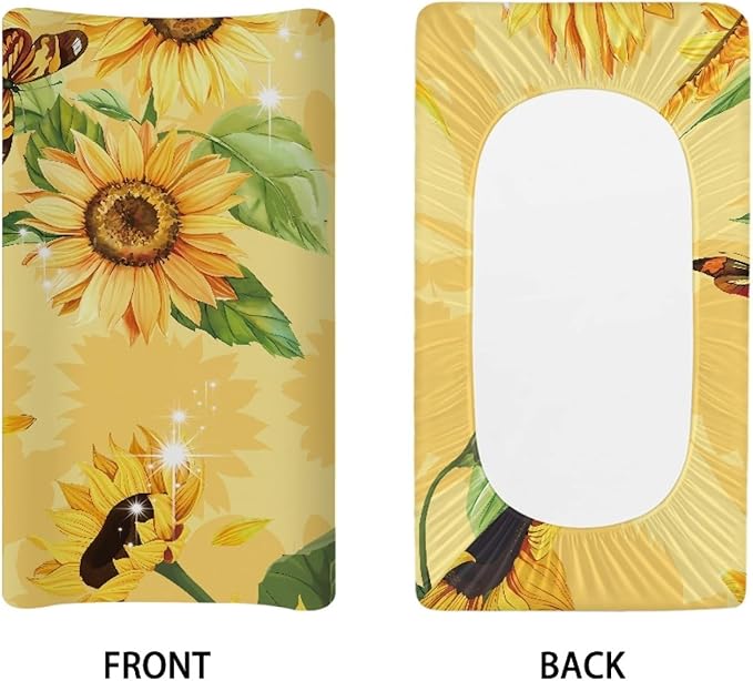 Changing Pad Cover, Sunflower Yellow Changing Table Cover Breathable Changing Table Sheet Diaper Changing Pad Cover