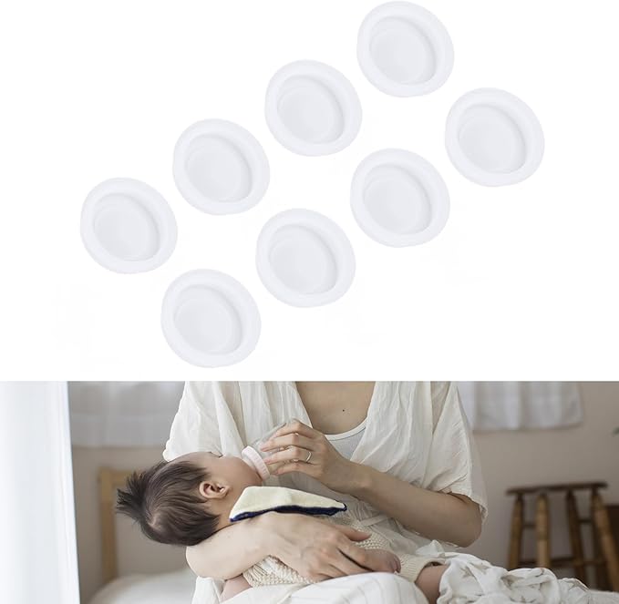 8pcs Breastfeeding Pump Replacement Silicone Membrane Diaphragm Part for V2 V1 with Cleaning Options, Safe Material for Mothers and Babies