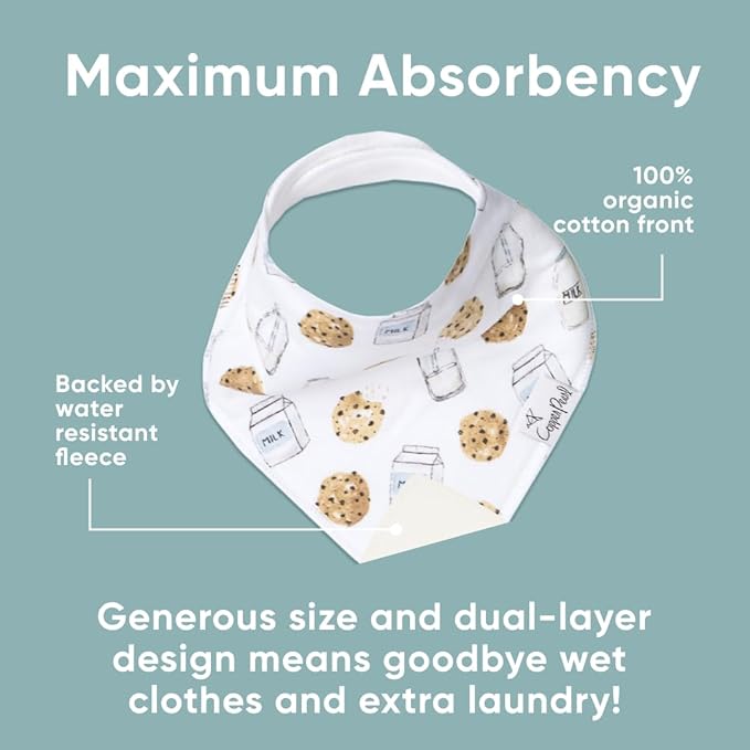 Copper Pearl Baby Bandana Bibs, 4 Pack