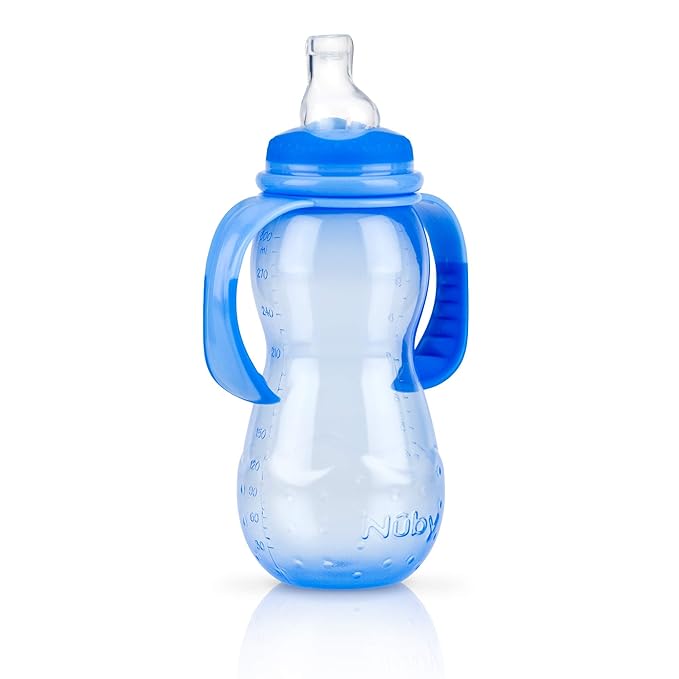Nuby Non-Drip 3-Stage Grow Nurser, Colors May Vary, 11 Oz