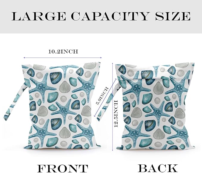 Wet Bag Wet Dry Bag for Swimsuit Travel Beach Pool Stroller Diapers Dirty Yoga Gym Clothes Waterproof Reusable