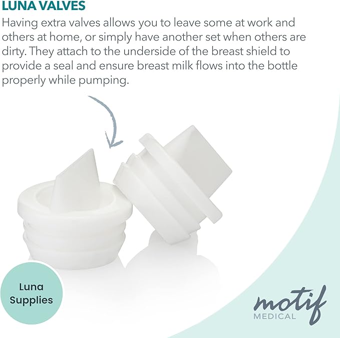 Motif Medical, Set of 2 Luna Valves, Replacement Parts for Luna Breast Pump