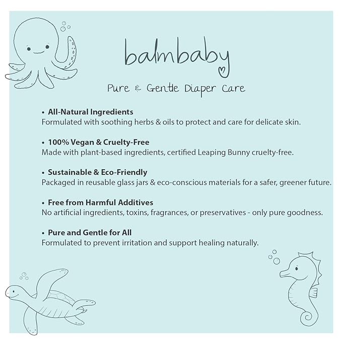 BALM! Baby Juice Those Wipes and Diaper Balm - Baby Wipes Concentrated Solution + Baby Diaper Rash Balm - All Natural for Cloth or Disposable - Cloth Safe - Plastic Free - Glass Containers