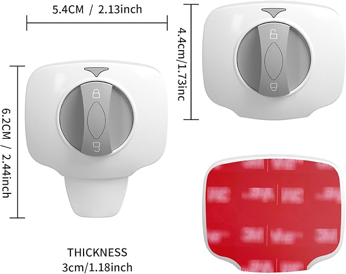 Childproof Oven Door Lock Baby Safety Oven Lock Child Safety Heat-Resistant Adhesive no Tools Need or Drill (White-1Pcs)