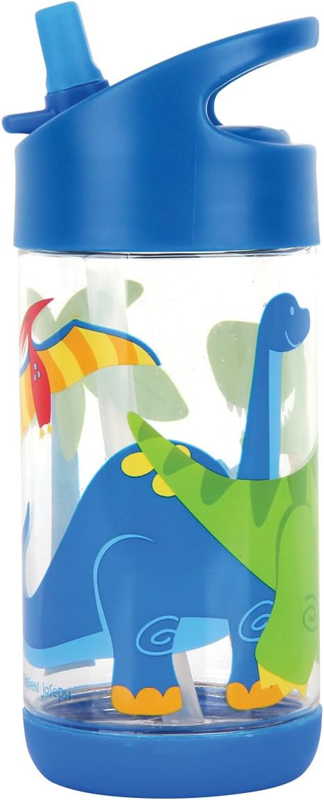 Stephen Joseph, Kids Flip Top Water Bottle, 10 oz Tritan BPA Free, Water Bottle for Girls & Boys, Back to School Flip Top Bottle, DINO