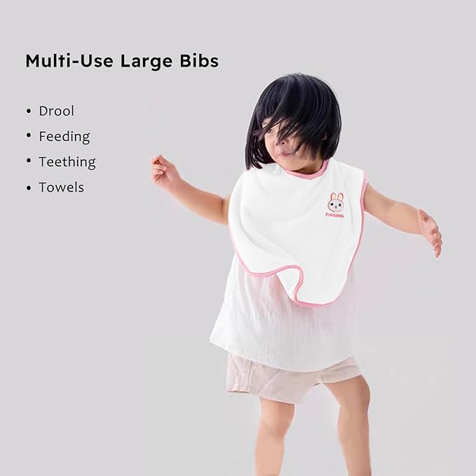 Bibs Set Large Toddler Bibs Ultra Soft & Absorbent,Pullover Baby Bibs for Drooling Feeding