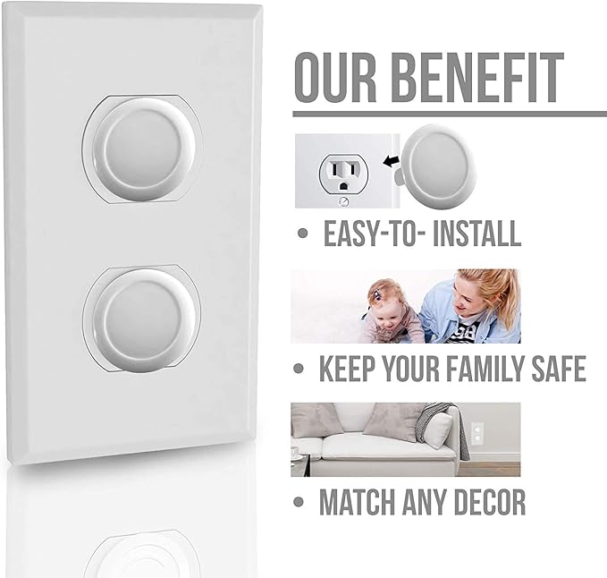 Outlet Covers Child Proof Plug Cover for Electrical Outlets Baby Proof Socket Safety Proofing Wall Guards Protectors - 24 Count