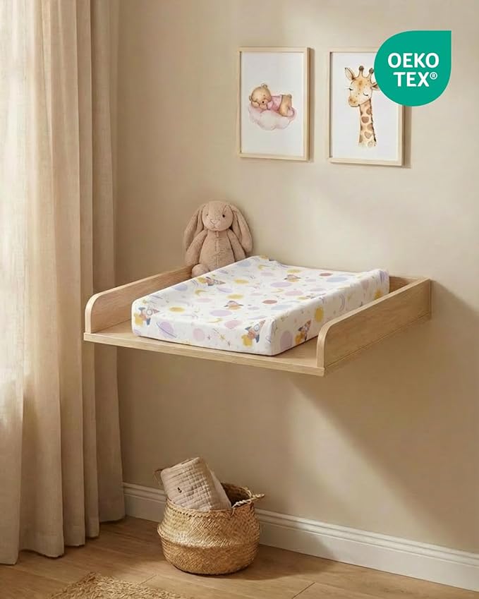 Changing Pad Cover - Pack of 2 Soft Unisex Diaper Change Microfiber Table Sheets - Fits 32"x16" Contoured Pad - Changing Pad Cover for Baby Boys & Girls - Snug, Machine Washable - Oeko-Tex, Space Girl