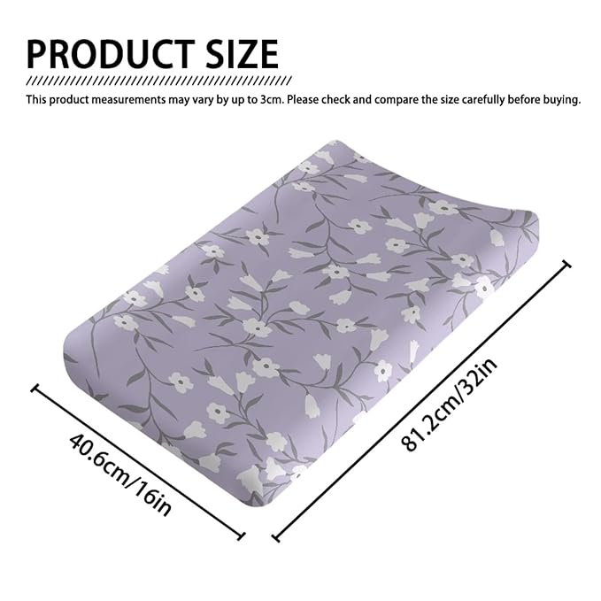 Wild Flower Changing Pad Cover for Baby Girls Boys Comfort Diaper Change Table Pad Covers Soft Changing Pad Sheets