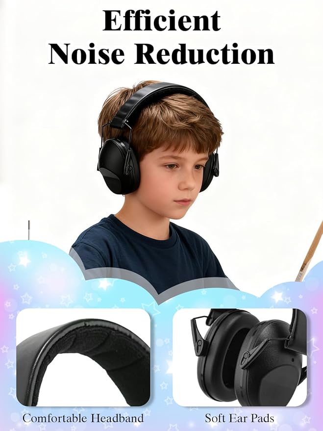 sundee Kids Noise Cancelling Headphones Ear Muffs for Noise Reduction Hearing Protection for Autism Chirldren
