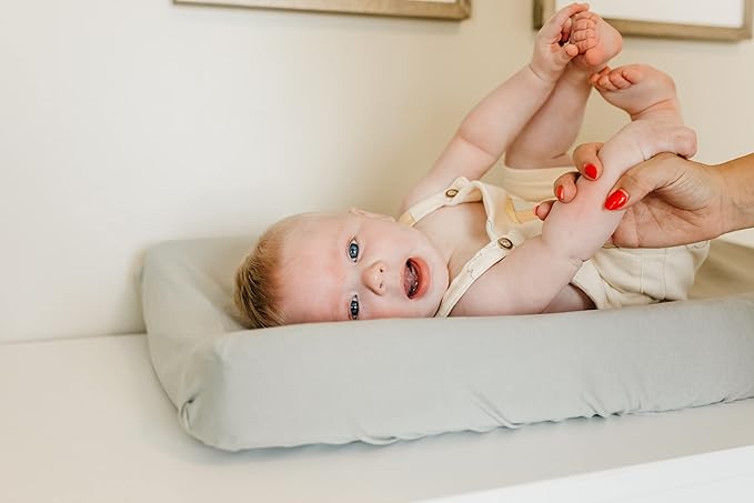 Copper Pearl Premium Knit Changing Pad Cover Soft, Stylish, and Universal Fit for All Standard Diaper Changing Pads, Trendy Design Changing Pad Covers, Stone