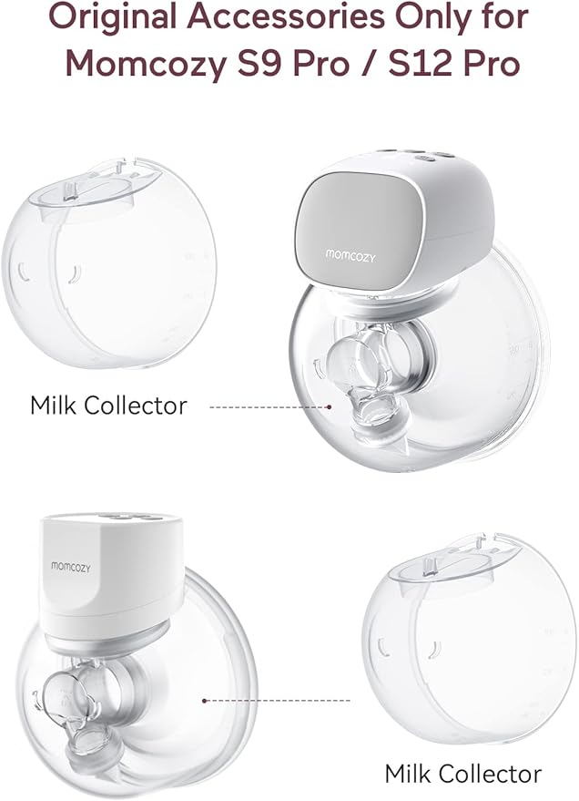Momcozy Original S9 Pro/S12 Pro Replacement Accessories, Only Compatible with Momcozy S9 Pro/S12 Pro Breast Pump NOT for S9/S12/S12Pro-Quick(Milk Collector,1 Pack)