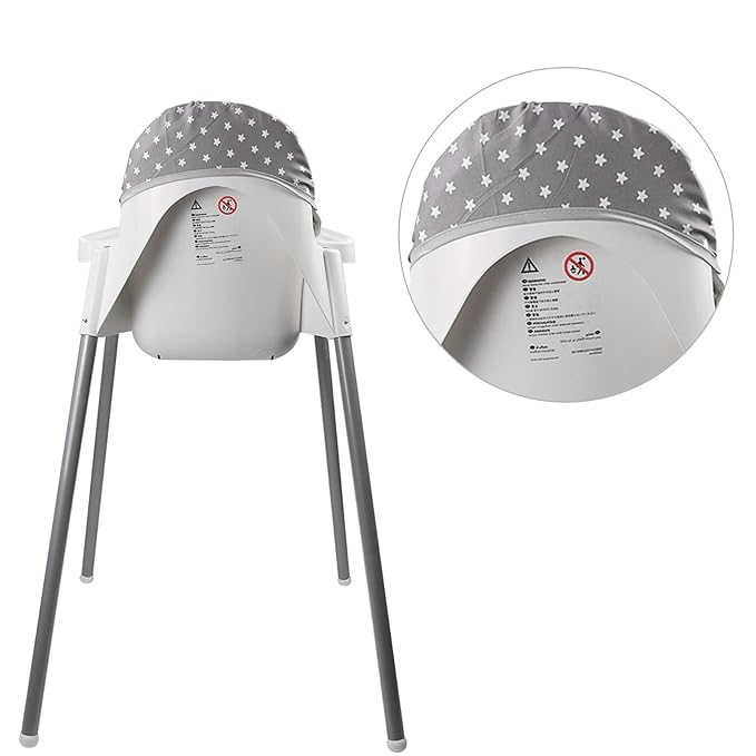 Twoworld High Chair Cushion for IKEA Antilop Highchair, Baby High Chair Seat Cover Liner Mat Pad Cushion for IKEA Antilop High Chair (Fashion Gray)