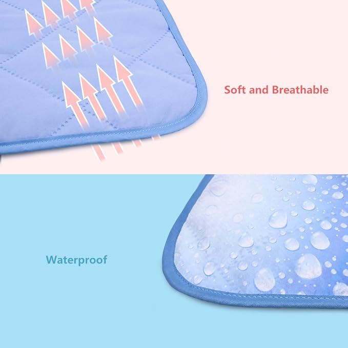 Topwon Quilted Changing Pad Waterproof, Crib Mattress Pad Liner,Comfy and Soft Foldable Mattresses 23'' x 31'' Protection for Kids, Adults, Elderly | Liquid, Urine, Accidents (Pack of 1)