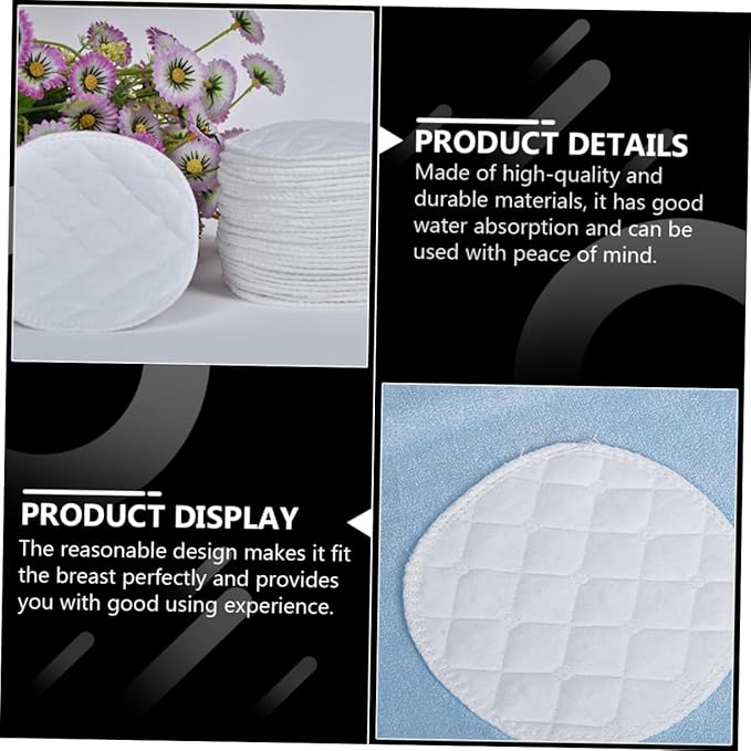 20pcs Reusable Nursing Pads Washable Breastfeeding Pads Leak Soft for Maternity Use Contoured Design for Comfort
